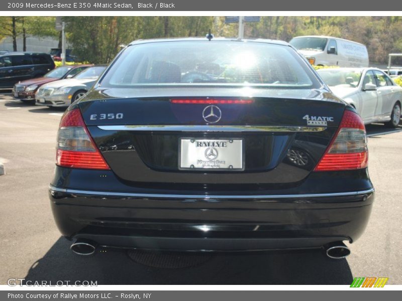 Black / Black 2009 Mercedes-Benz E 350 4Matic Sedan