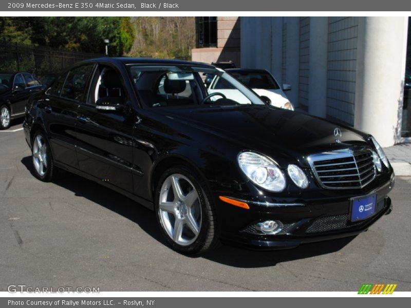 Black / Black 2009 Mercedes-Benz E 350 4Matic Sedan