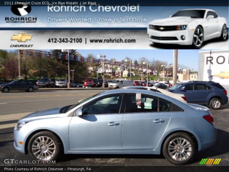 Ice Blue Metallic / Jet Black 2011 Chevrolet Cruze ECO
