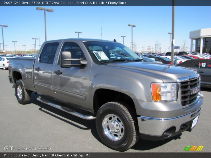 Steel Gray Metallic / Ebony Black 2007 GMC Sierra 2500HD SLE Crew Cab 4x4