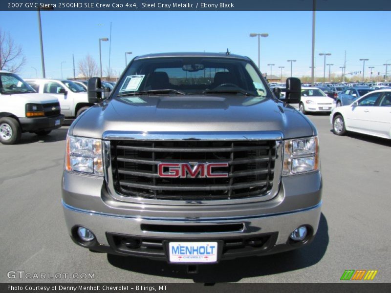 Steel Gray Metallic / Ebony Black 2007 GMC Sierra 2500HD SLE Crew Cab 4x4