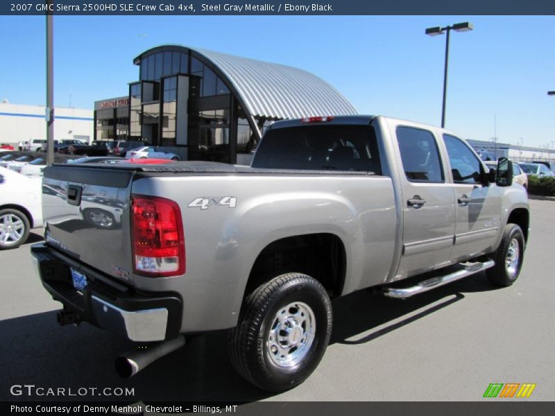 Steel Gray Metallic / Ebony Black 2007 GMC Sierra 2500HD SLE Crew Cab 4x4