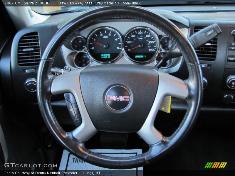 Steel Gray Metallic / Ebony Black 2007 GMC Sierra 2500HD SLE Crew Cab 4x4
