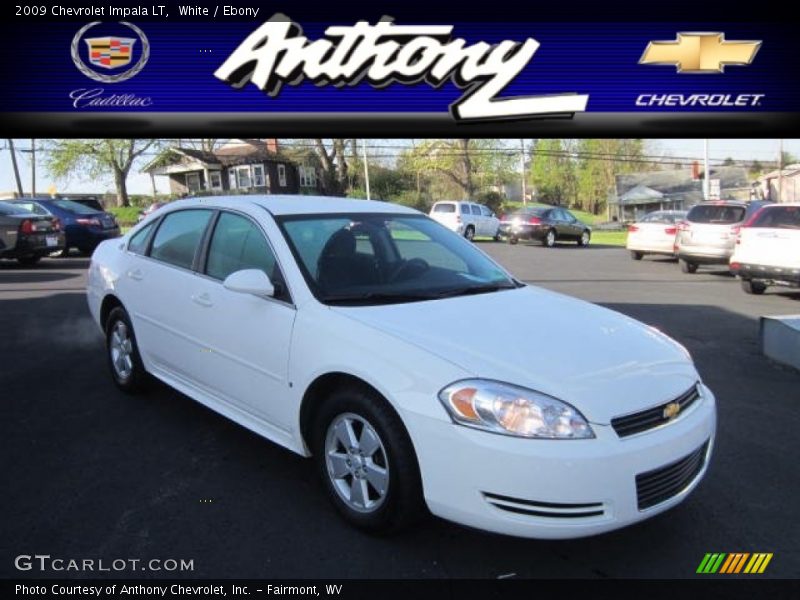 White / Ebony 2009 Chevrolet Impala LT