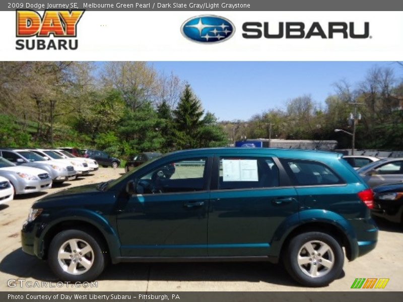 Melbourne Green Pearl / Dark Slate Gray/Light Graystone 2009 Dodge Journey SE