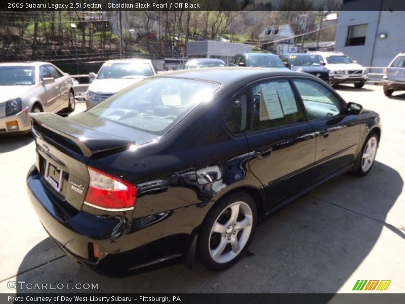 Obsidian Black Pearl / Off Black 2009 Subaru Legacy 2.5i Sedan