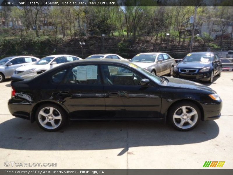 Obsidian Black Pearl / Off Black 2009 Subaru Legacy 2.5i Sedan