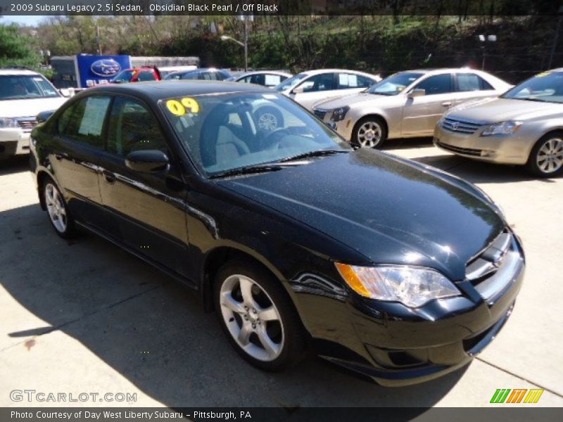Obsidian Black Pearl / Off Black 2009 Subaru Legacy 2.5i Sedan