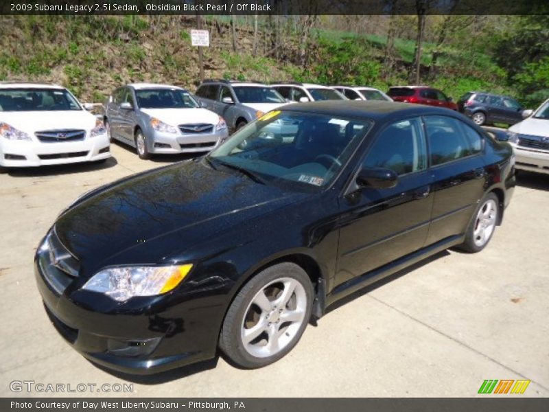 Obsidian Black Pearl / Off Black 2009 Subaru Legacy 2.5i Sedan