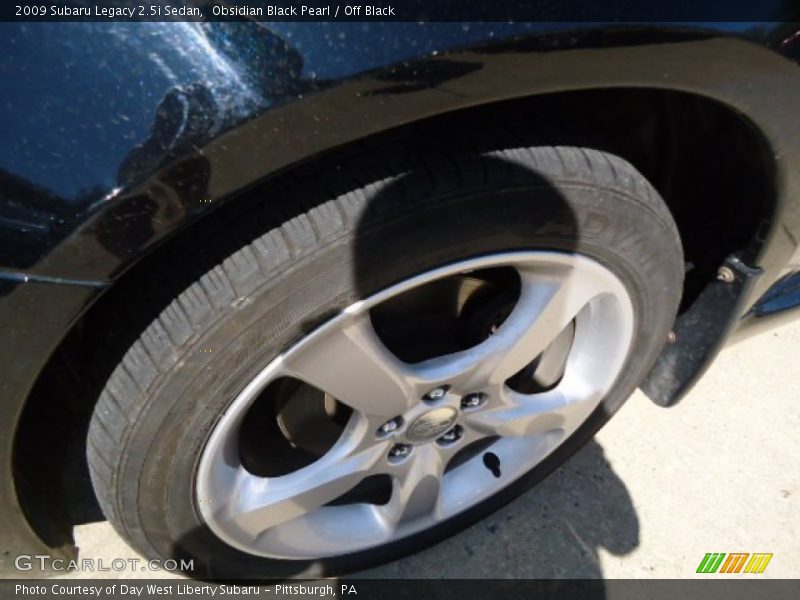Obsidian Black Pearl / Off Black 2009 Subaru Legacy 2.5i Sedan