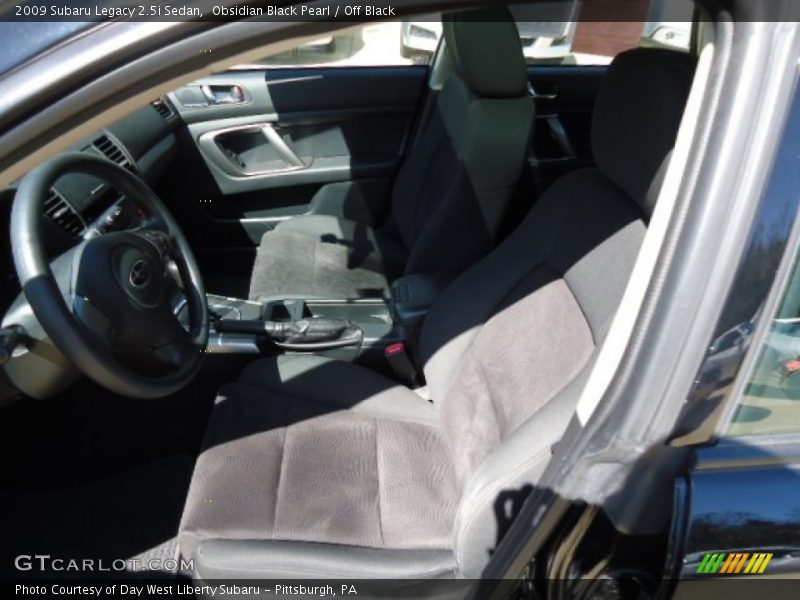 Obsidian Black Pearl / Off Black 2009 Subaru Legacy 2.5i Sedan