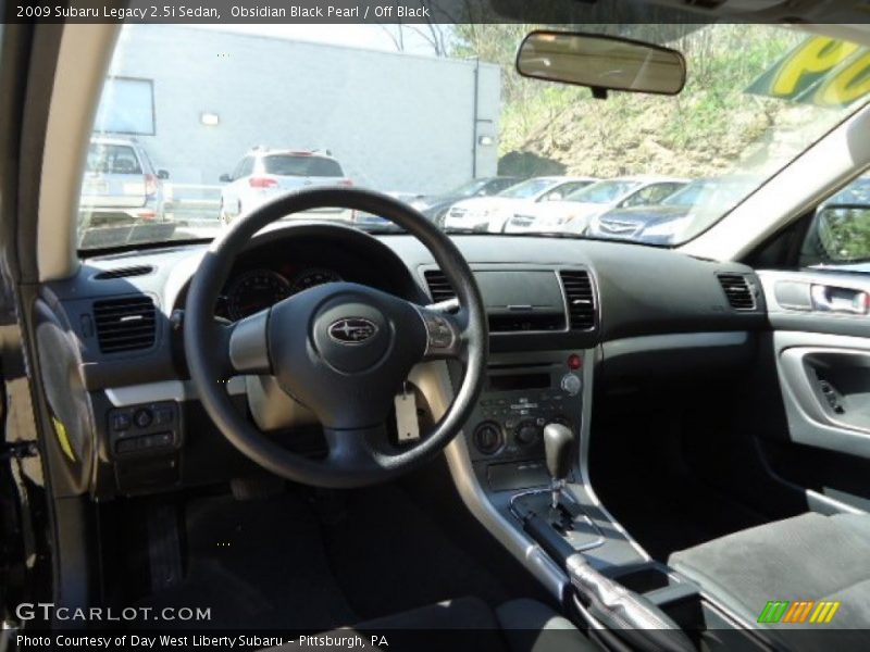 Obsidian Black Pearl / Off Black 2009 Subaru Legacy 2.5i Sedan