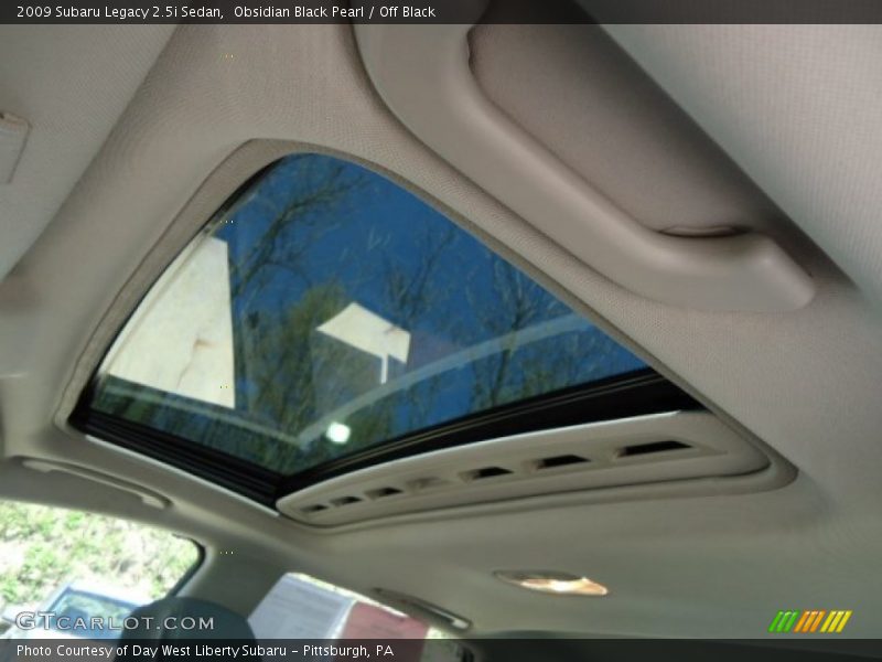 Obsidian Black Pearl / Off Black 2009 Subaru Legacy 2.5i Sedan