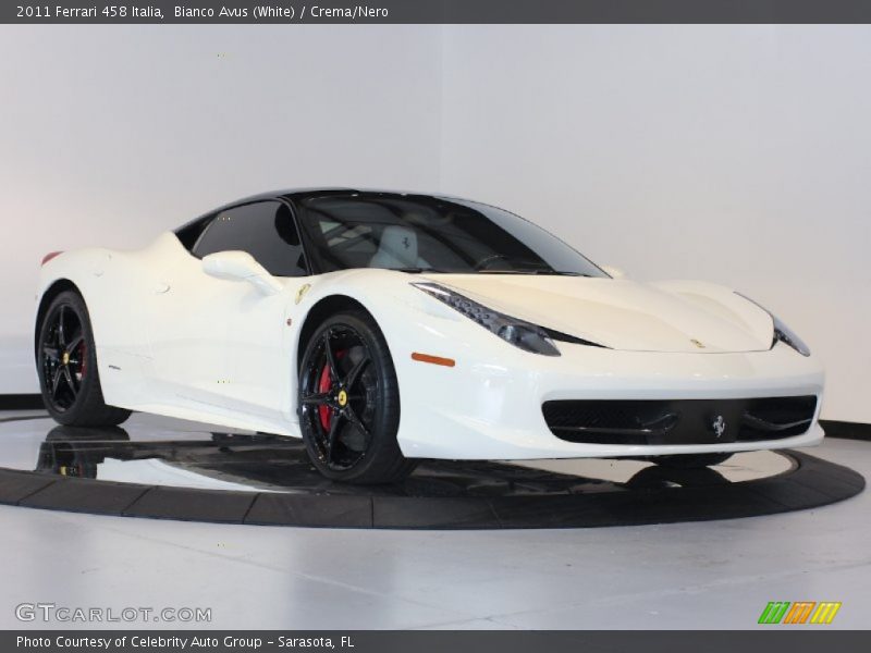 Front 3/4 View of 2011 458 Italia