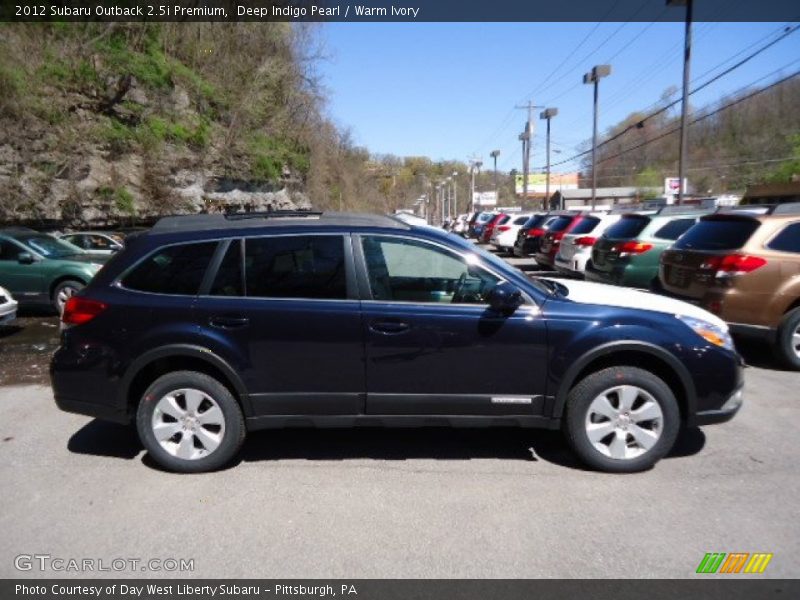 Deep Indigo Pearl / Warm Ivory 2012 Subaru Outback 2.5i Premium