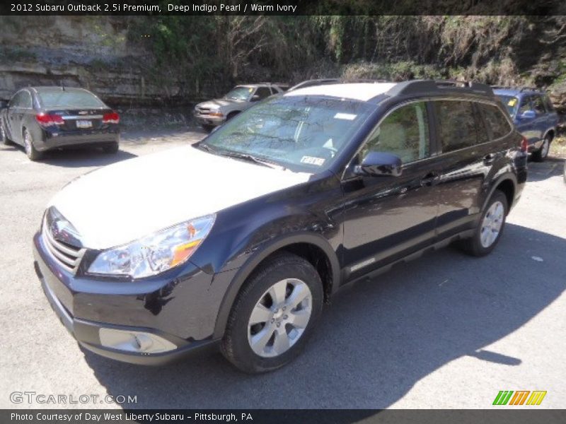 Deep Indigo Pearl / Warm Ivory 2012 Subaru Outback 2.5i Premium