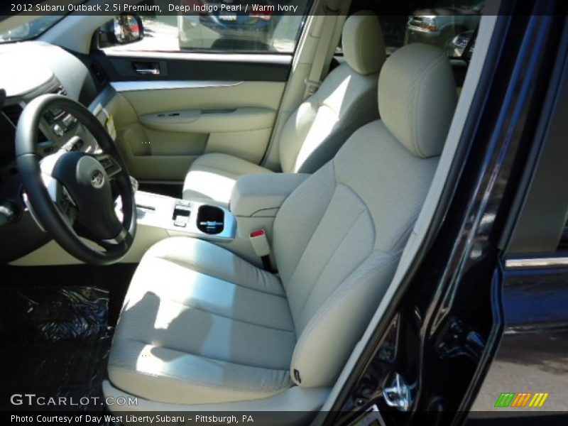 Deep Indigo Pearl / Warm Ivory 2012 Subaru Outback 2.5i Premium
