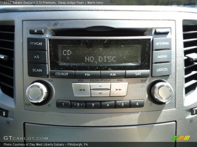 Deep Indigo Pearl / Warm Ivory 2012 Subaru Outback 2.5i Premium