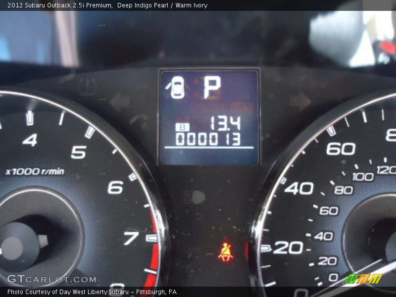 Deep Indigo Pearl / Warm Ivory 2012 Subaru Outback 2.5i Premium