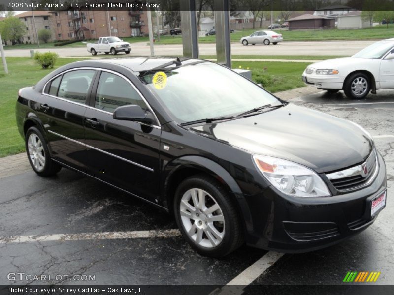 Carbon Flash Black / Gray 2008 Saturn Aura XE 3.5