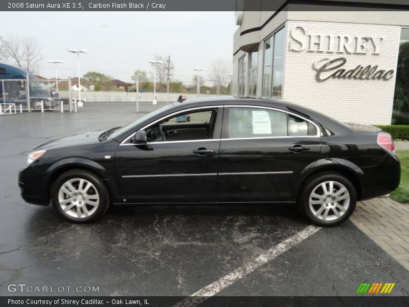 Carbon Flash Black / Gray 2008 Saturn Aura XE 3.5
