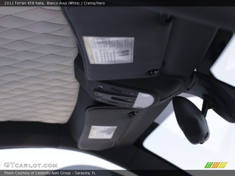Bianco Avus (White) / Crema/Nero 2011 Ferrari 458 Italia