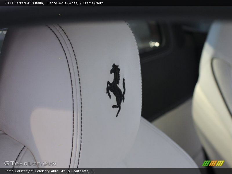 Bianco Avus (White) / Crema/Nero 2011 Ferrari 458 Italia