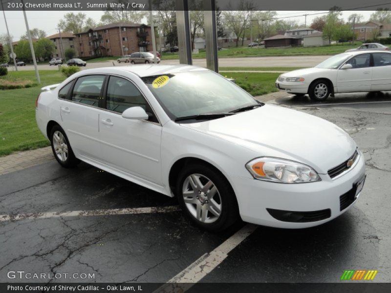 Summit White / Gray 2010 Chevrolet Impala LT