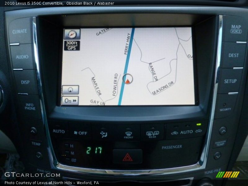 Obsidian Black / Alabaster 2010 Lexus IS 350C Convertible
