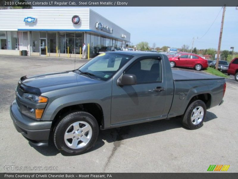 Steel Green Metallic / Ebony 2010 Chevrolet Colorado LT Regular Cab