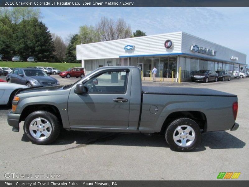 Steel Green Metallic / Ebony 2010 Chevrolet Colorado LT Regular Cab