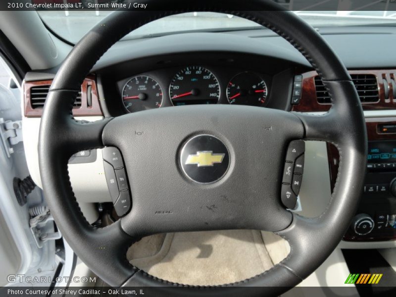 Summit White / Gray 2010 Chevrolet Impala LT