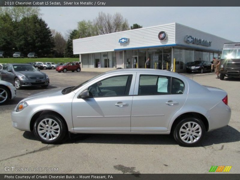 Silver Ice Metallic / Gray 2010 Chevrolet Cobalt LS Sedan