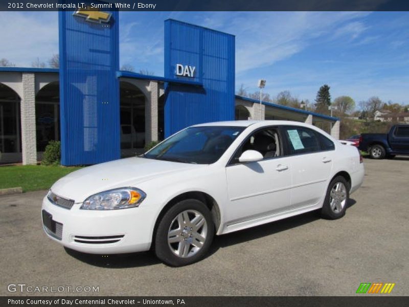 Summit White / Ebony 2012 Chevrolet Impala LT