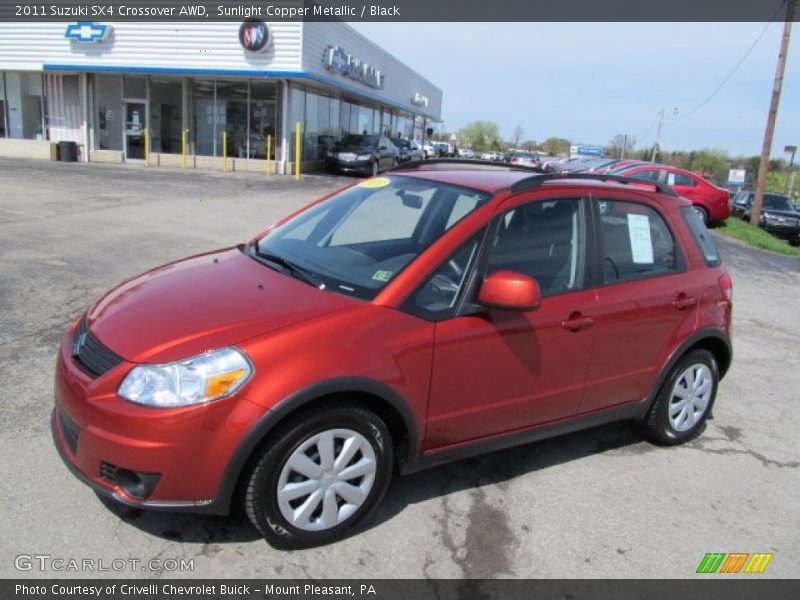 Sunlight Copper Metallic / Black 2011 Suzuki SX4 Crossover AWD