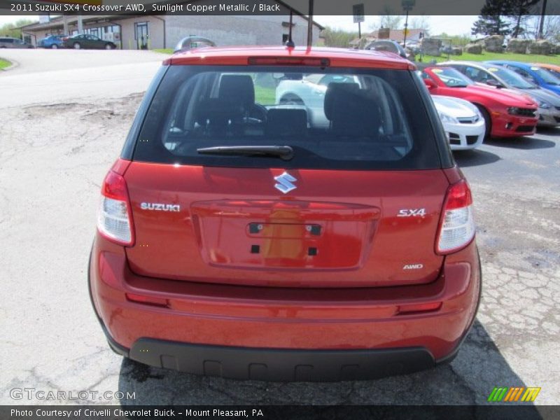 Sunlight Copper Metallic / Black 2011 Suzuki SX4 Crossover AWD