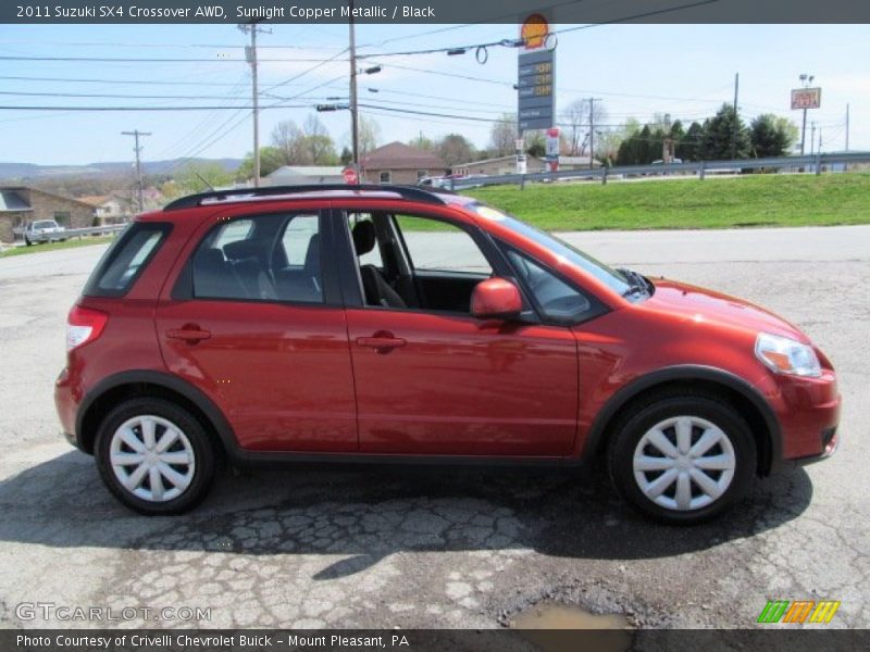 Sunlight Copper Metallic / Black 2011 Suzuki SX4 Crossover AWD