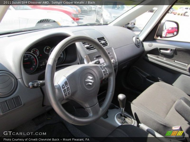 Sunlight Copper Metallic / Black 2011 Suzuki SX4 Crossover AWD