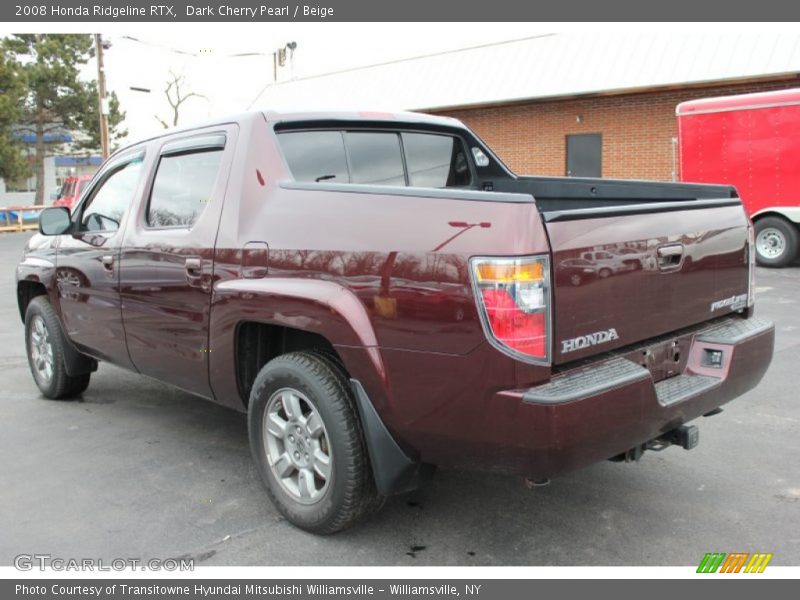 Dark Cherry Pearl / Beige 2008 Honda Ridgeline RTX