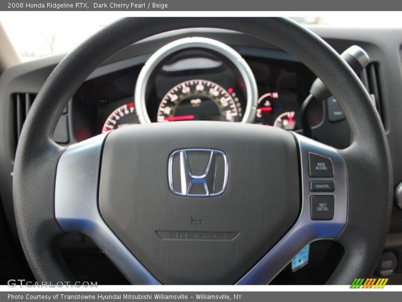 Dark Cherry Pearl / Beige 2008 Honda Ridgeline RTX