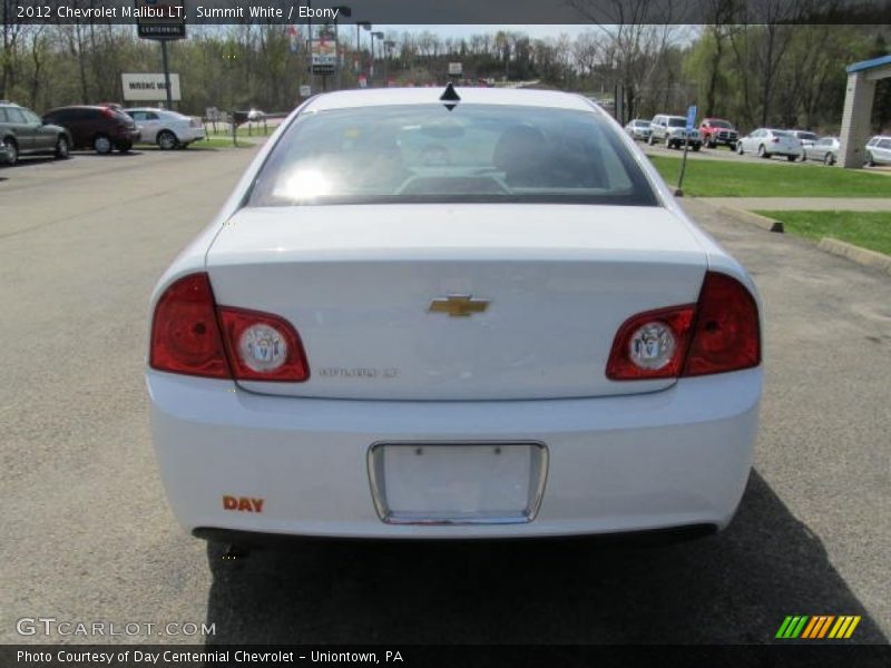 Summit White / Ebony 2012 Chevrolet Malibu LT