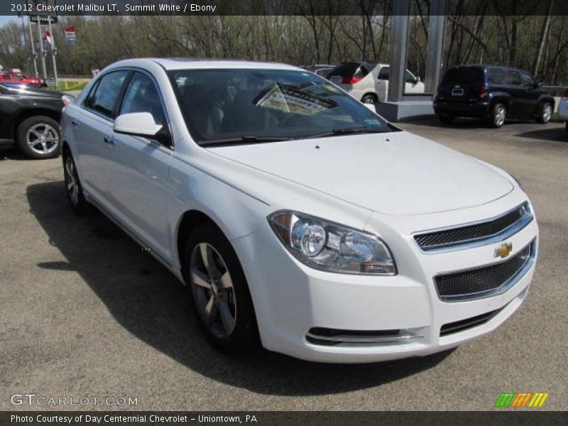 Summit White / Ebony 2012 Chevrolet Malibu LT