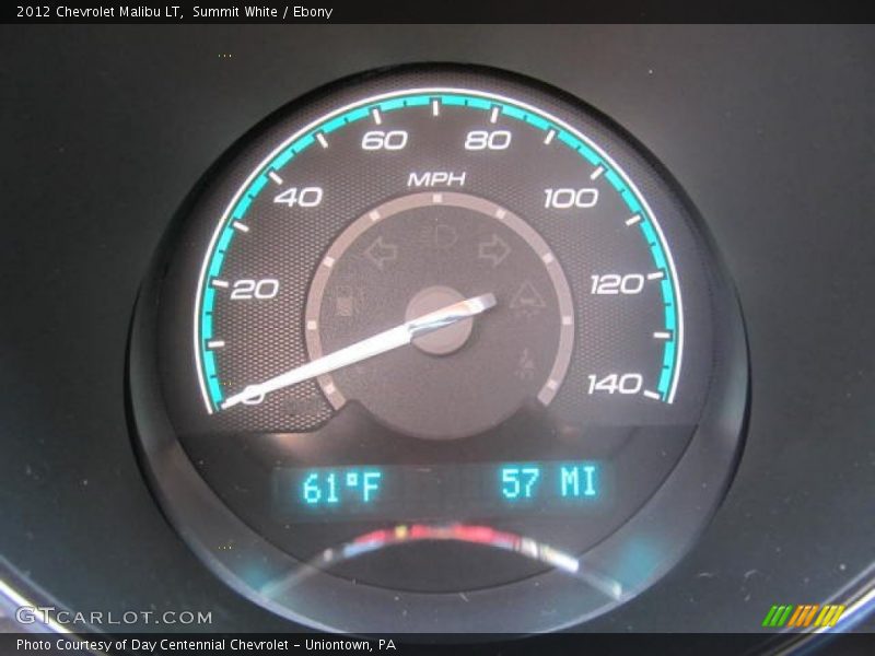 Summit White / Ebony 2012 Chevrolet Malibu LT