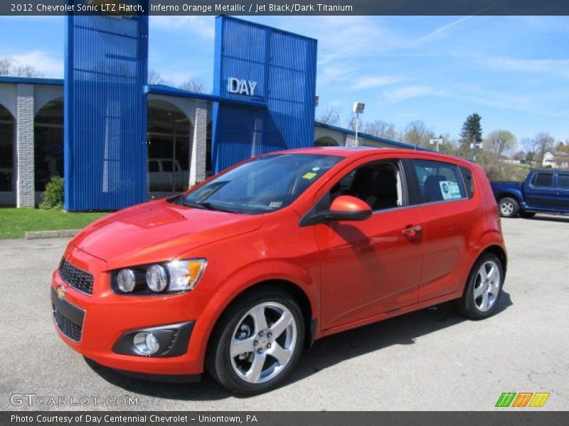Inferno Orange Metallic / Jet Black/Dark Titanium 2012 Chevrolet Sonic LTZ Hatch
