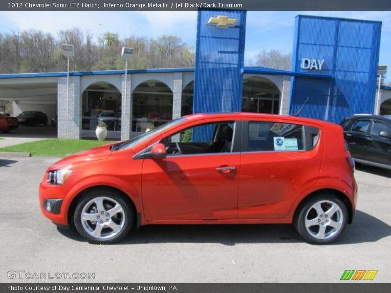 Inferno Orange Metallic / Jet Black/Dark Titanium 2012 Chevrolet Sonic LTZ Hatch