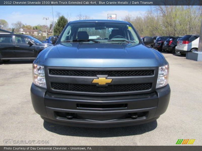 Blue Granite Metallic / Dark Titanium 2012 Chevrolet Silverado 1500 Work Truck Extended Cab 4x4