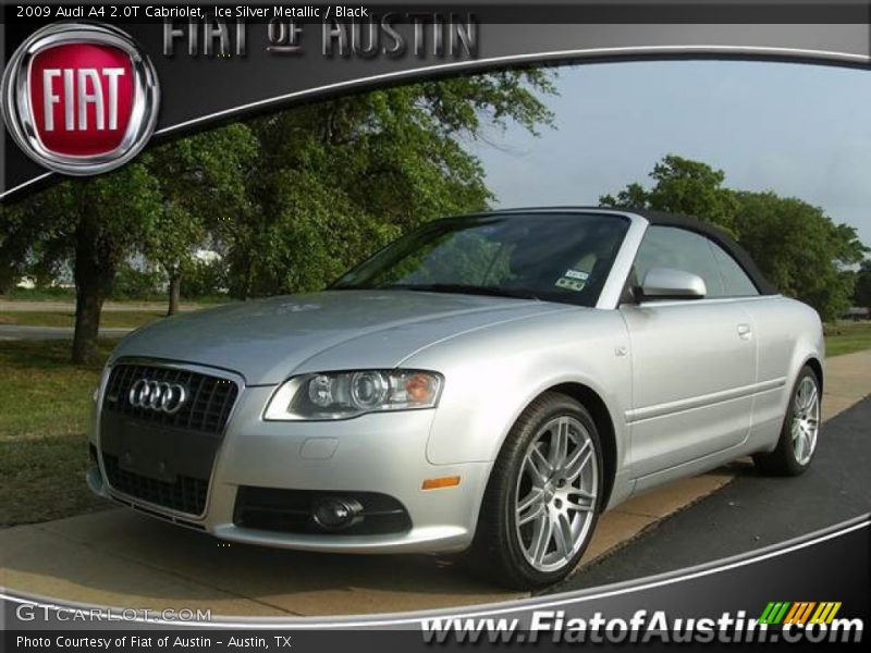 Ice Silver Metallic / Black 2009 Audi A4 2.0T Cabriolet