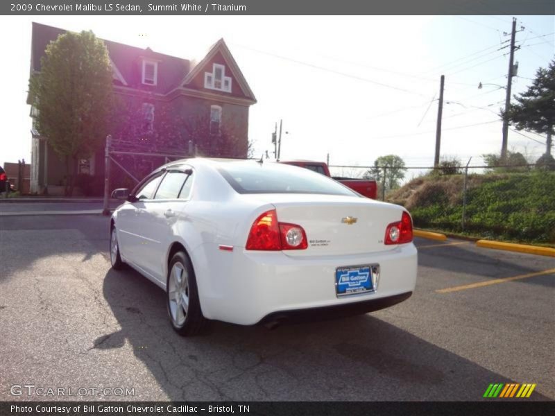 Summit White / Titanium 2009 Chevrolet Malibu LS Sedan
