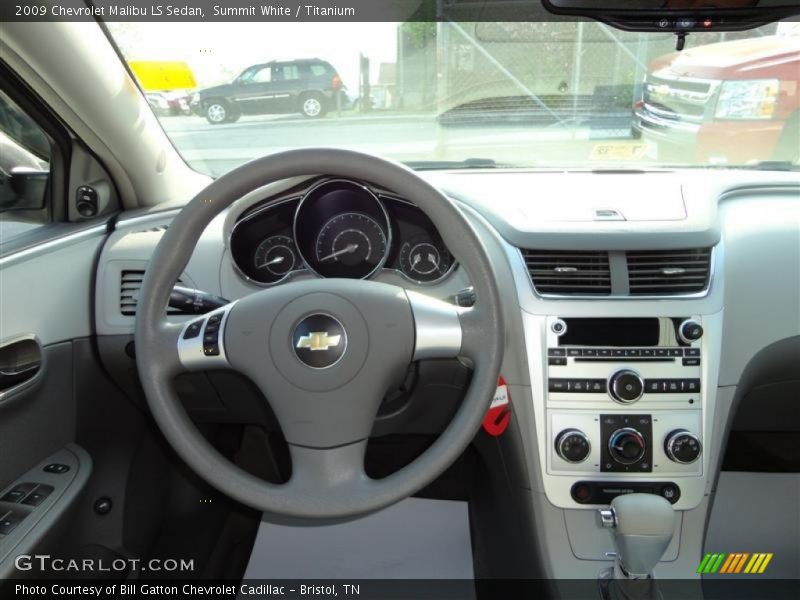Summit White / Titanium 2009 Chevrolet Malibu LS Sedan
