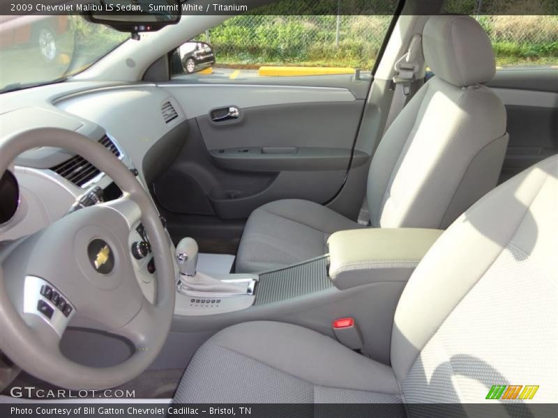 Summit White / Titanium 2009 Chevrolet Malibu LS Sedan